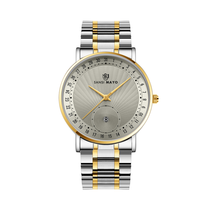 Classic Two-Tone Stainless Steel Watch — Grey Dial Edition