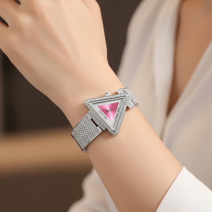 Dina Dark Pink Triangle Dial Women’s Watch