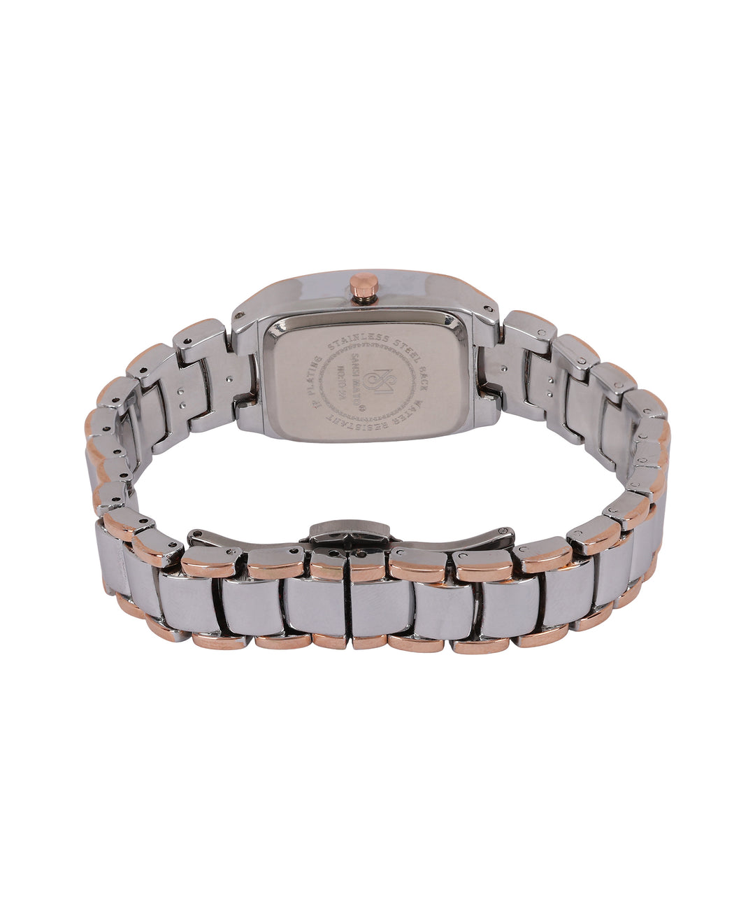 Sansimayo Women’s White Dial Watch with Bracelet – Silver Rose Gold Edition