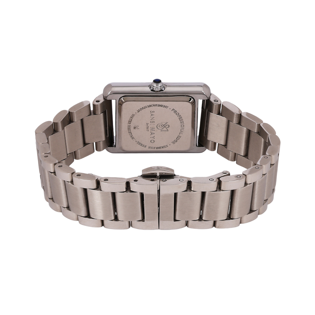 Sansi Mayo Women’s Watch & Jewellery Gift Set — Silver with Sky Blue Dial & Egyptian Stone