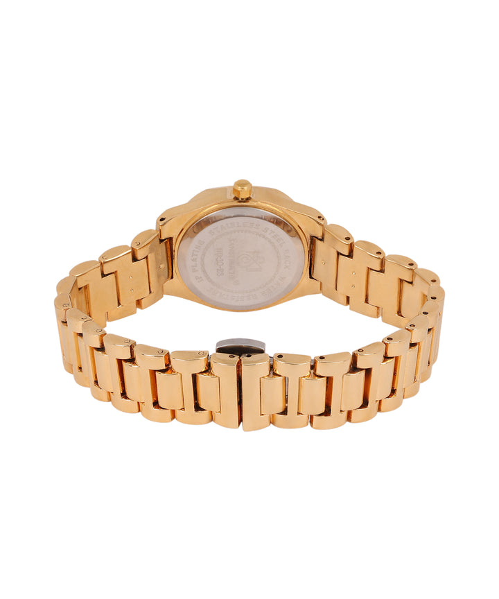 Sansimayo Women’s Blue Dial Watch with Bracelet – Gold Finish