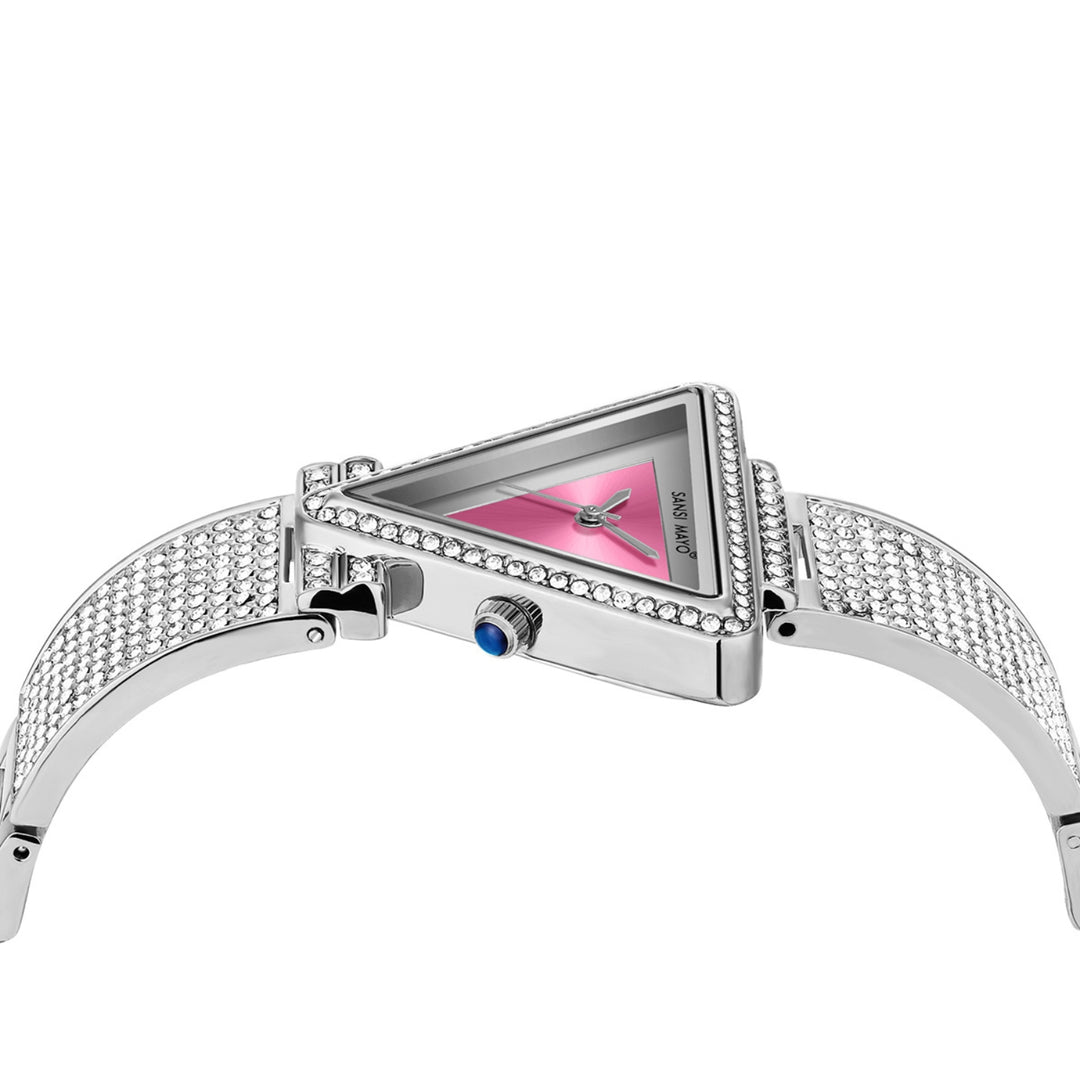 Dina Dark Pink Triangle Dial Women’s Watch