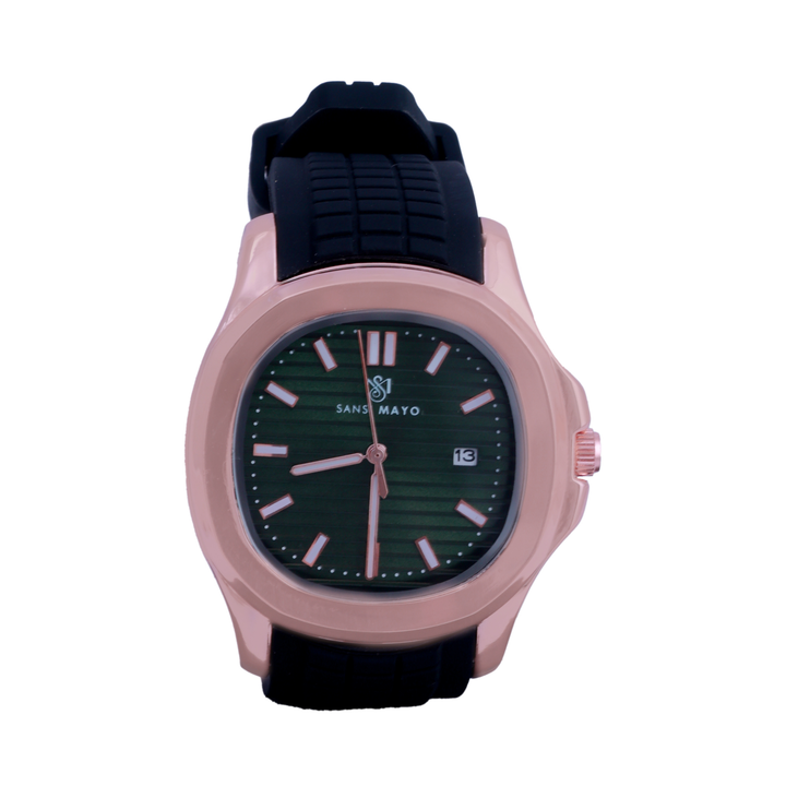 Emerald Green Rose Gold Wrist Watch