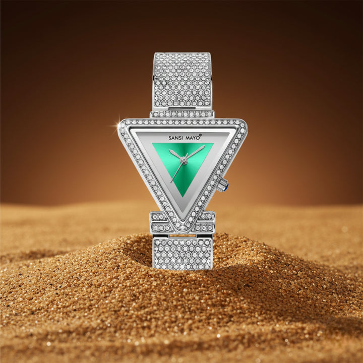 Dina Green Triangle Dial Women’s Watch