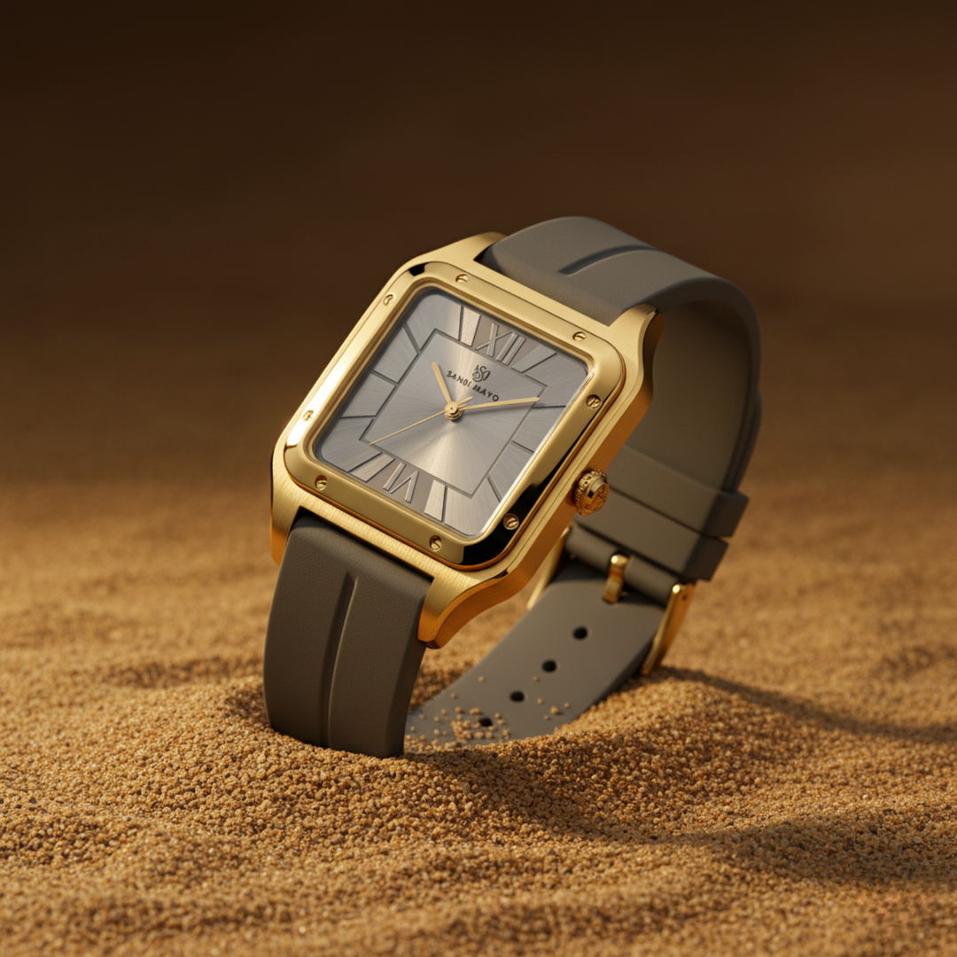 Graphite Grey Square Analog