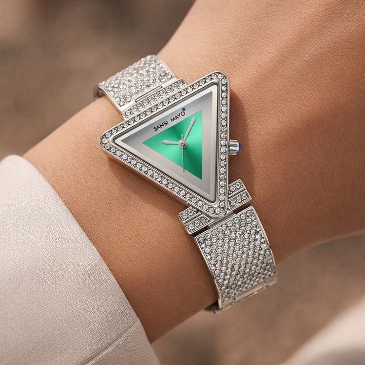 Dina Green Triangle Dial Women’s Watch