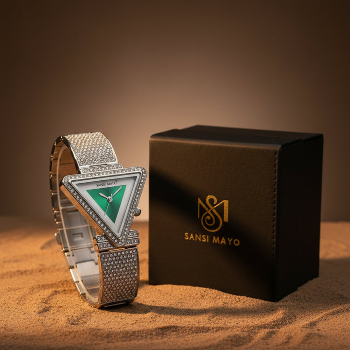 Dina Green Triangle Dial Women’s Watch