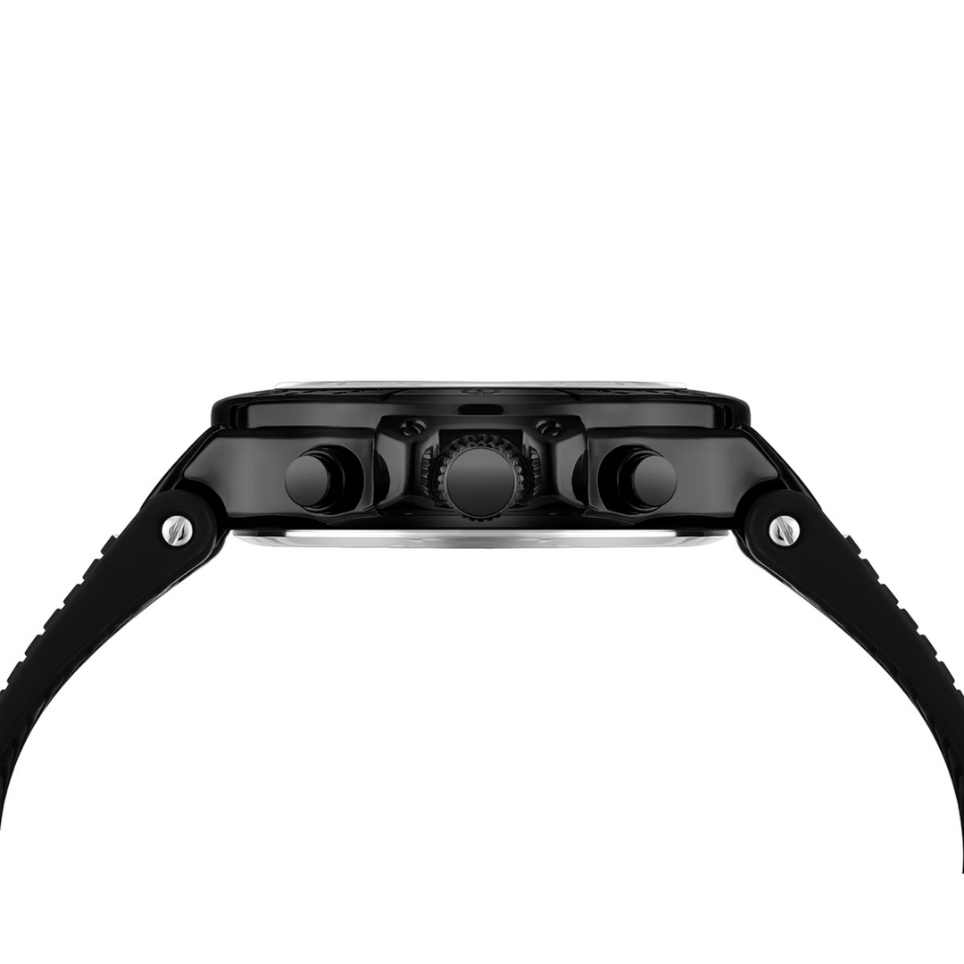 Romano All-Black Men’s Watch — Black Dial, Black Silicone Strap