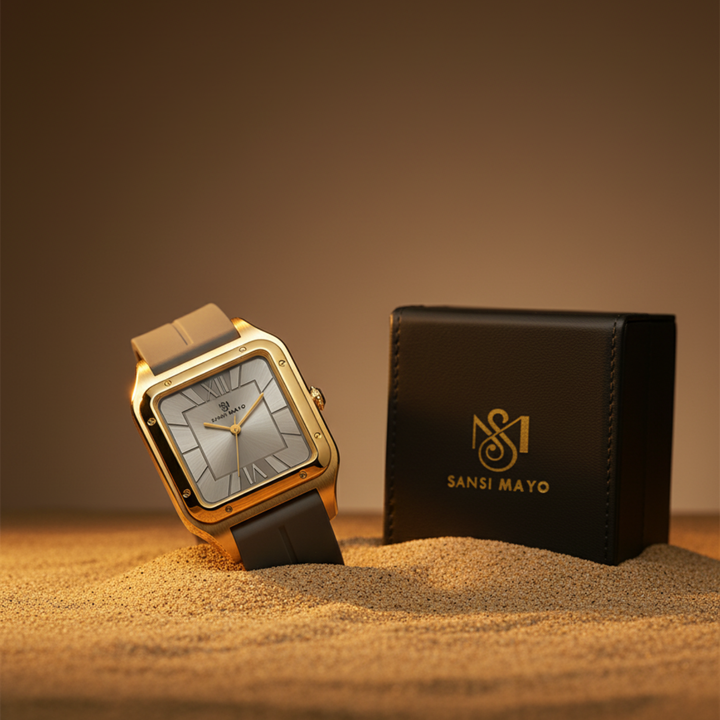 Graphite Grey Square Analog