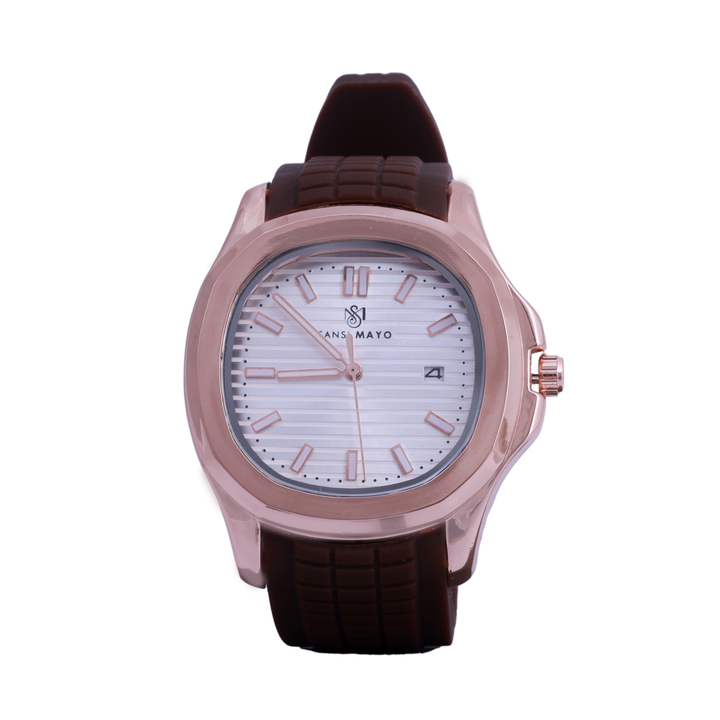 Rose Gold Ivory Elegance Wrist Watch