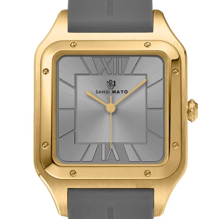 Graphite Grey Square Analog