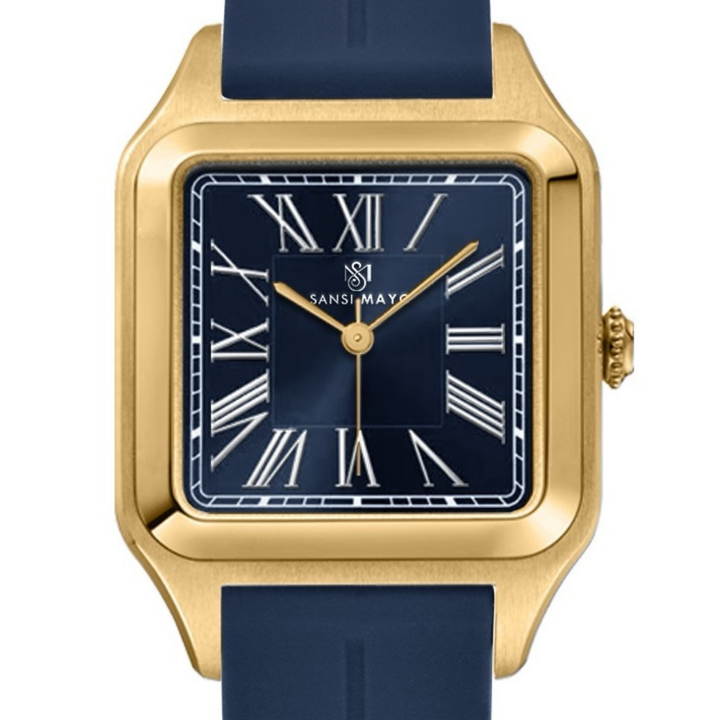 Azure Blue Square Analog