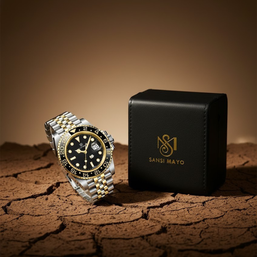 Black Silver Steel Analog