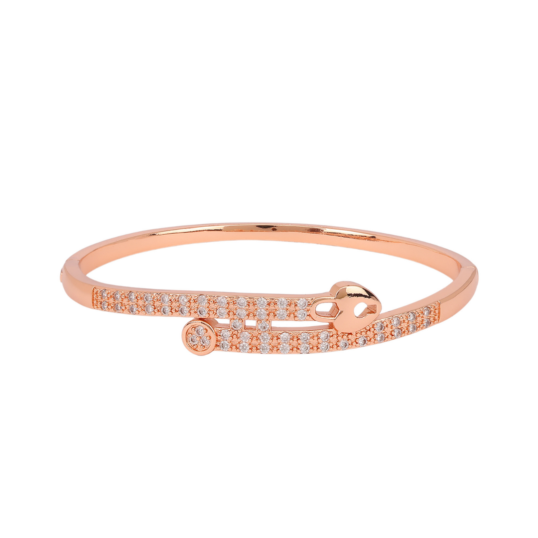 Sansi Mayo Women’s Watch, Bangle & Ring Gift Set — Gold Stainless Steel with Light Pink Dial & Crystal Egyptian Stone