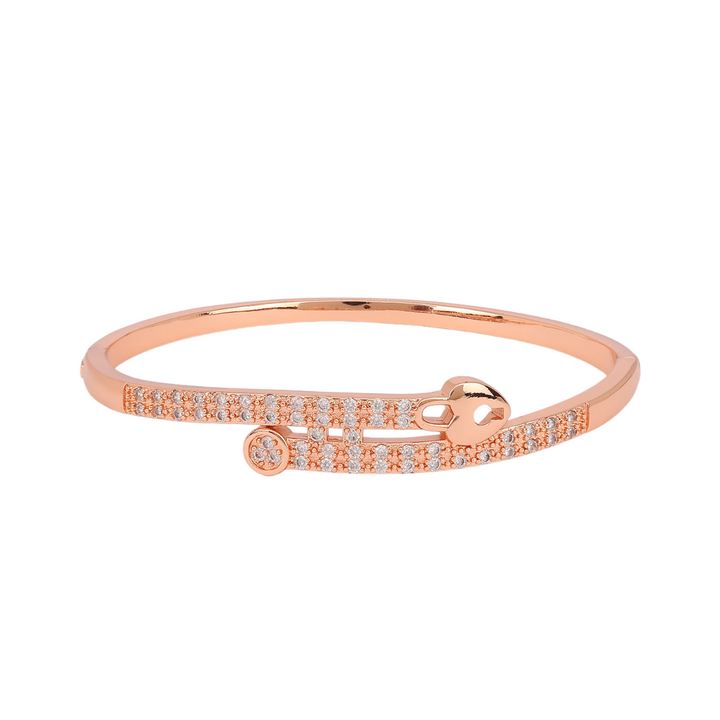 Sansi Mayo Women’s Watch, Bangle & Ring Gift Set — Gold Stainless Steel with Light Pink Dial & Crystal Egyptian Stone