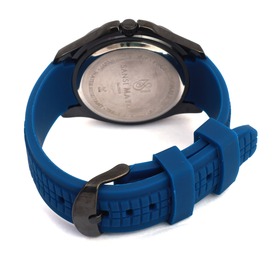 Round Onyx Blue Wrist Watch