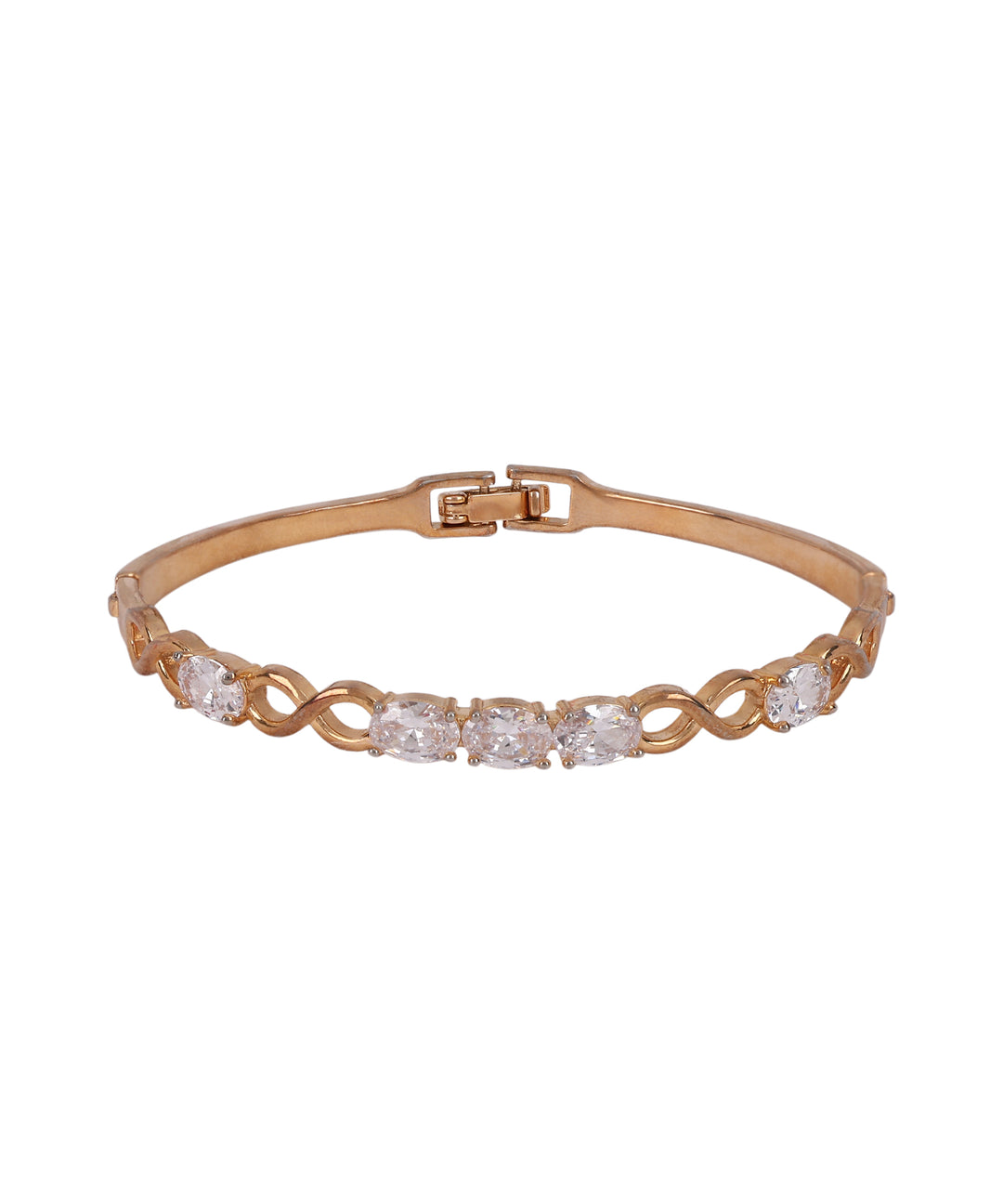 Sansimayo Women’s Rose Gold Watch with Bracelet – Crystal Stone Edition