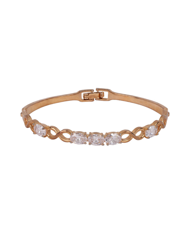 Sansimayo Women’s Rose Gold Watch with Bracelet – Crystal Stone Edition