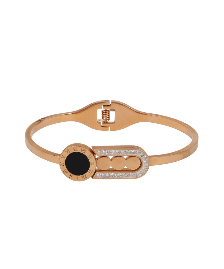 Sansimayo Women’s White Dial Watch with Bracelet – Silver Rose Gold Edition