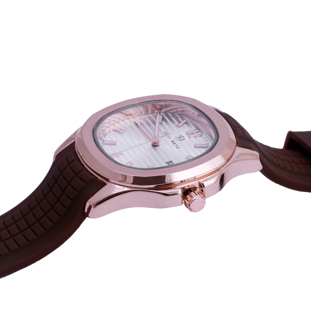 Rose Gold Ivory Elegance Wrist Watch