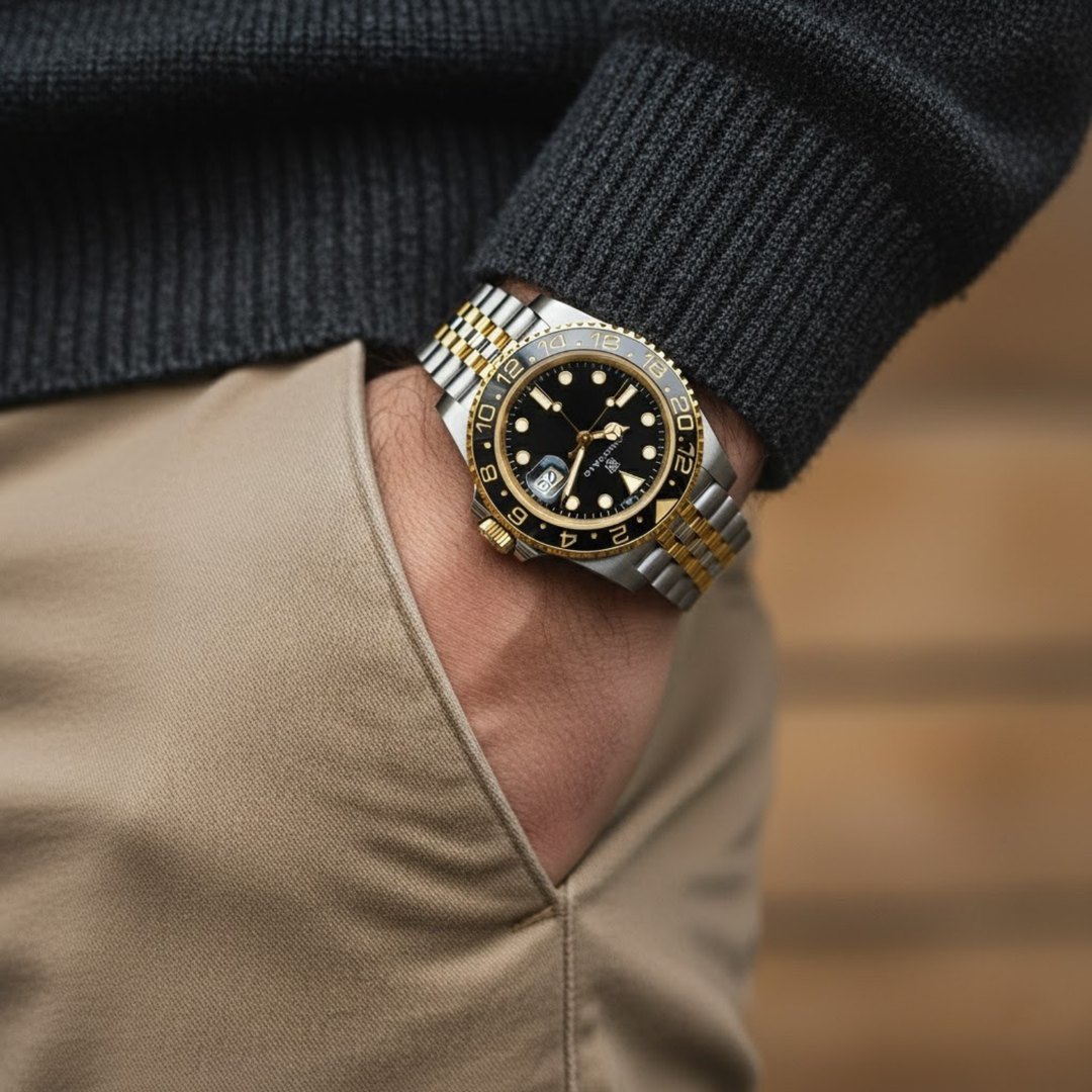 Black Silver Steel Analog