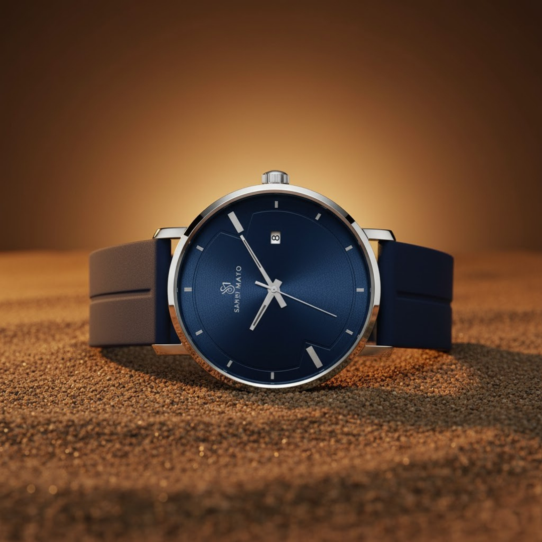 Navy Blue Magnetic Lock Analog