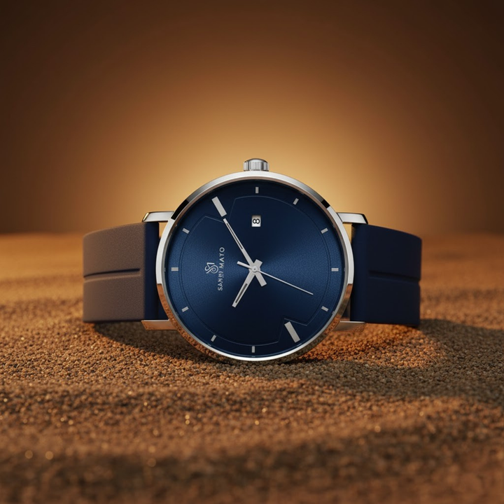 Navy Blue Magnetic Lock Analog