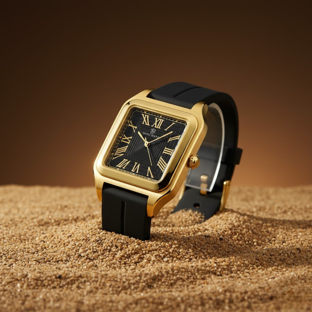 Obsidian Black Square Magnetic Analog