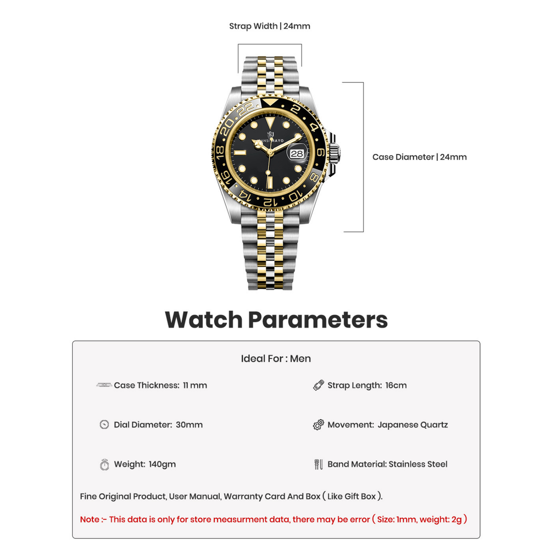 Black Silver Steel Analog