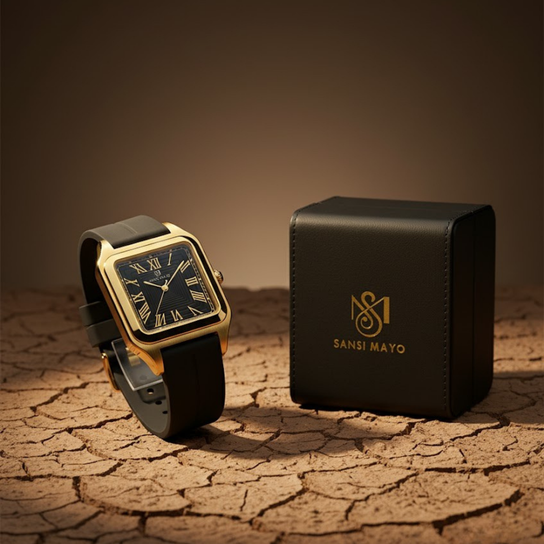 Obsidian Black Square Magnetic Analog