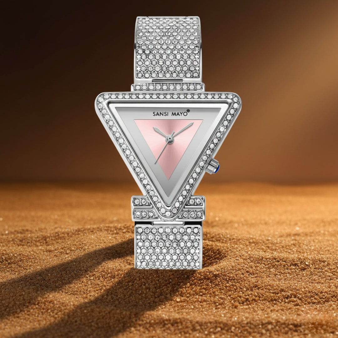 Dina Light Pink Triangle Dial Women’s Watch