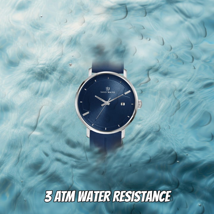 Navy Blue Magnetic Lock Analog