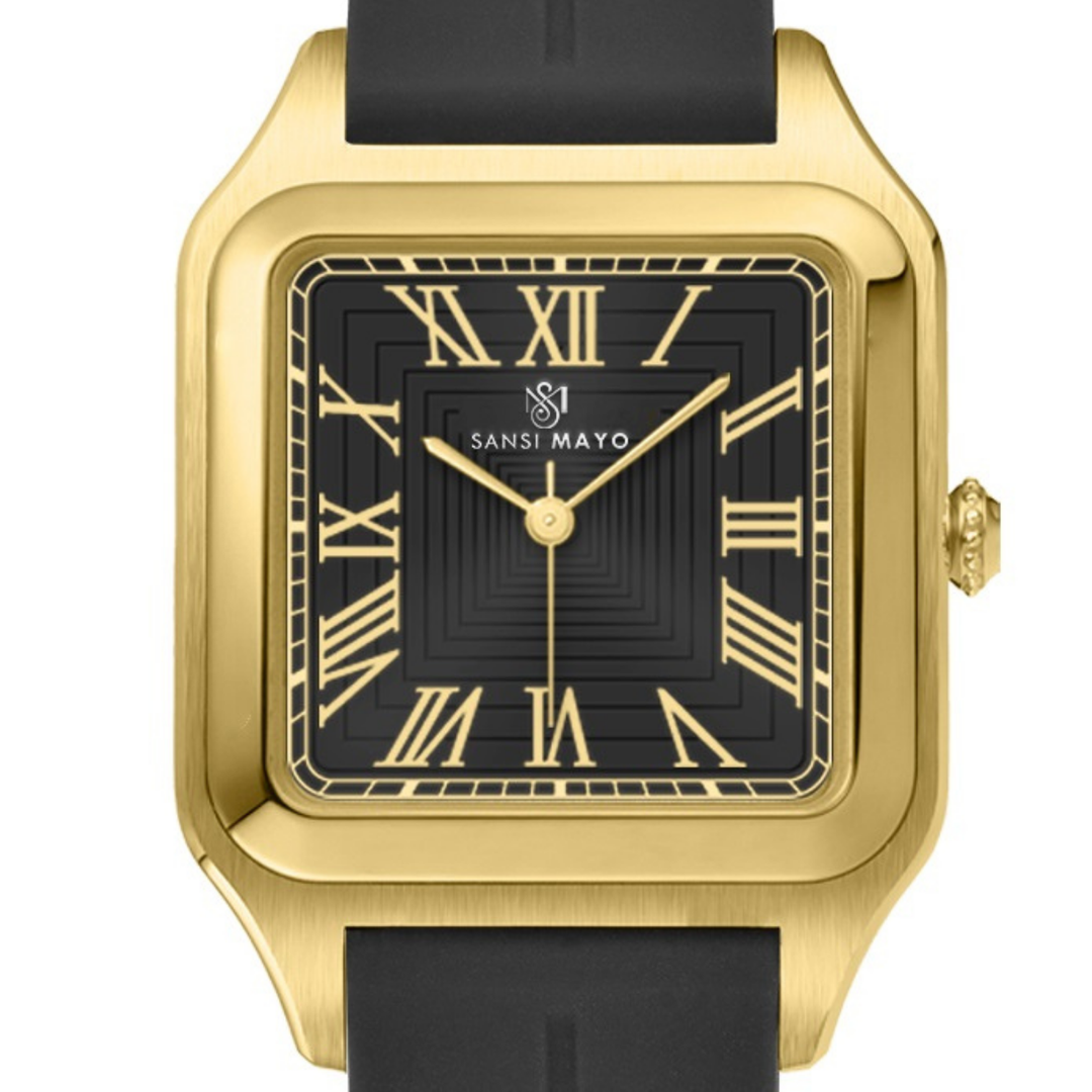 Obsidian Black Square Magnetic Analog