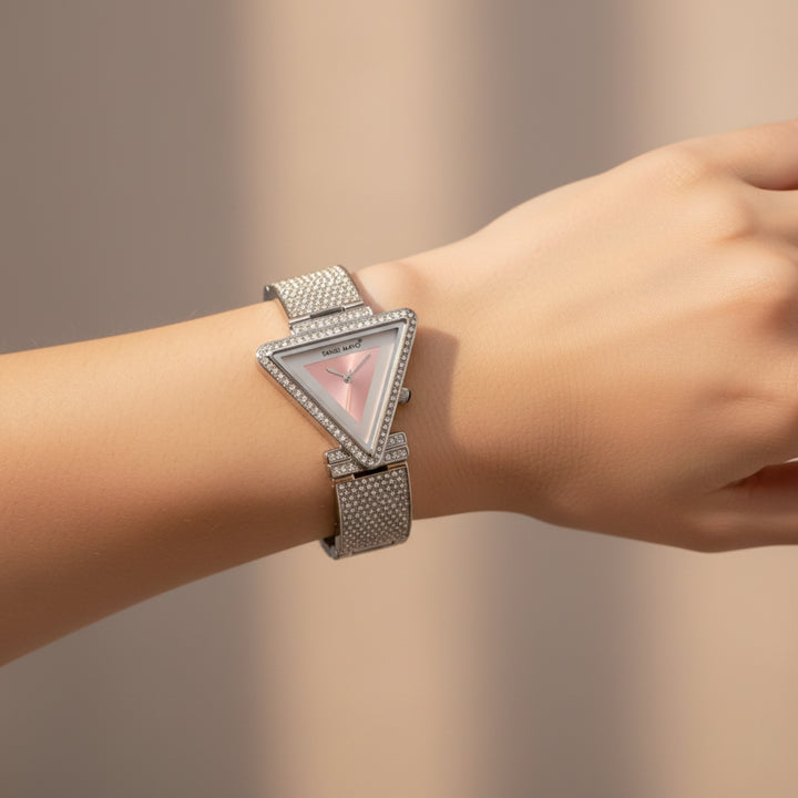 Dina Light Pink Triangle Dial Women’s Watch