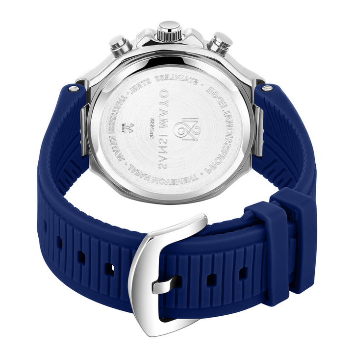 Romano Watch — Blue Dial with Date & Second Dial