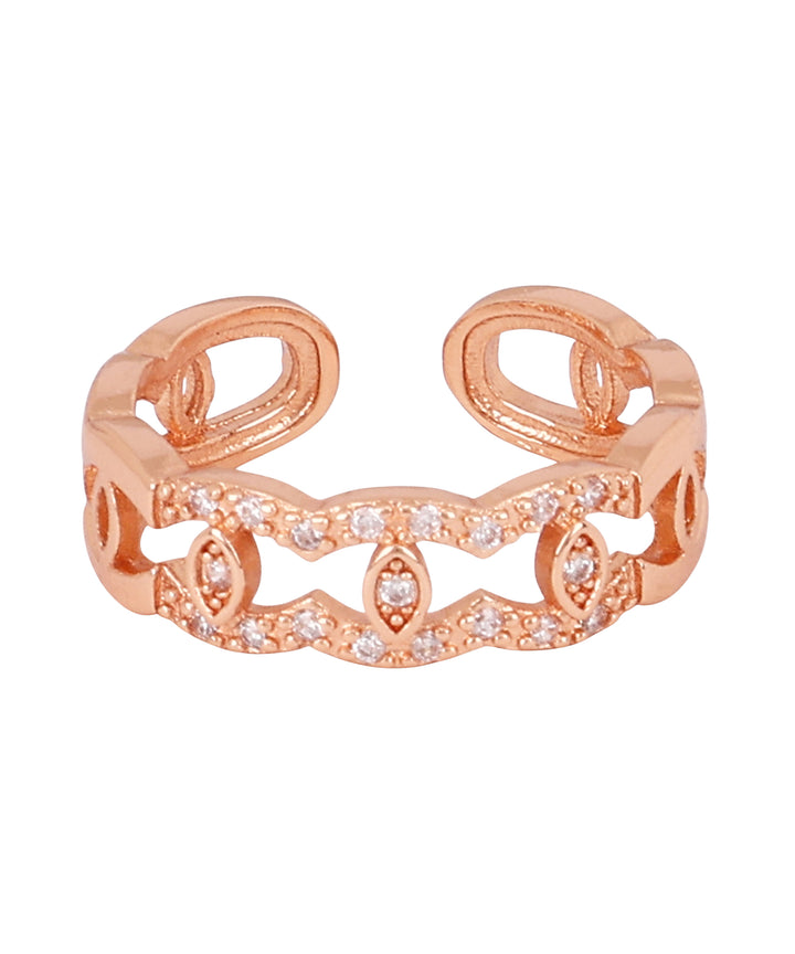 Sansimayo Women’s Rose Gold Watch with Bangle & Ring Set – Crystal Egyptian Stone