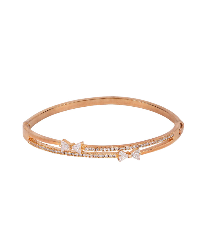 Sansimayo Women’s White Dial Watch with 2 Bracelets – Rose Gold Edition