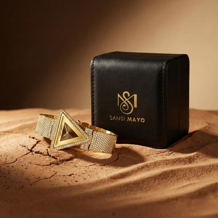 Dina Brown Triangle Dial Women’s Watch