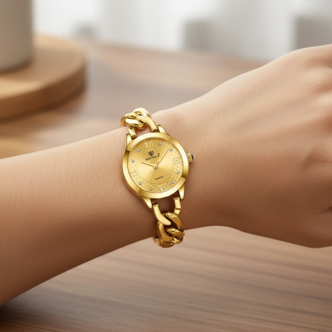 Zeenat Gold Dial Quartz Watch