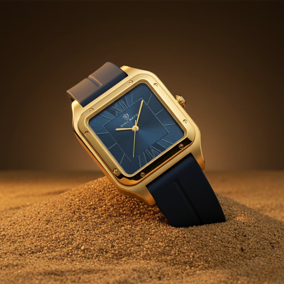 Royal Blue Square Analog