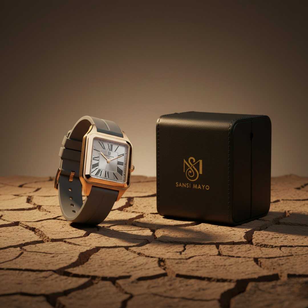 Graphite Grey Square Analog