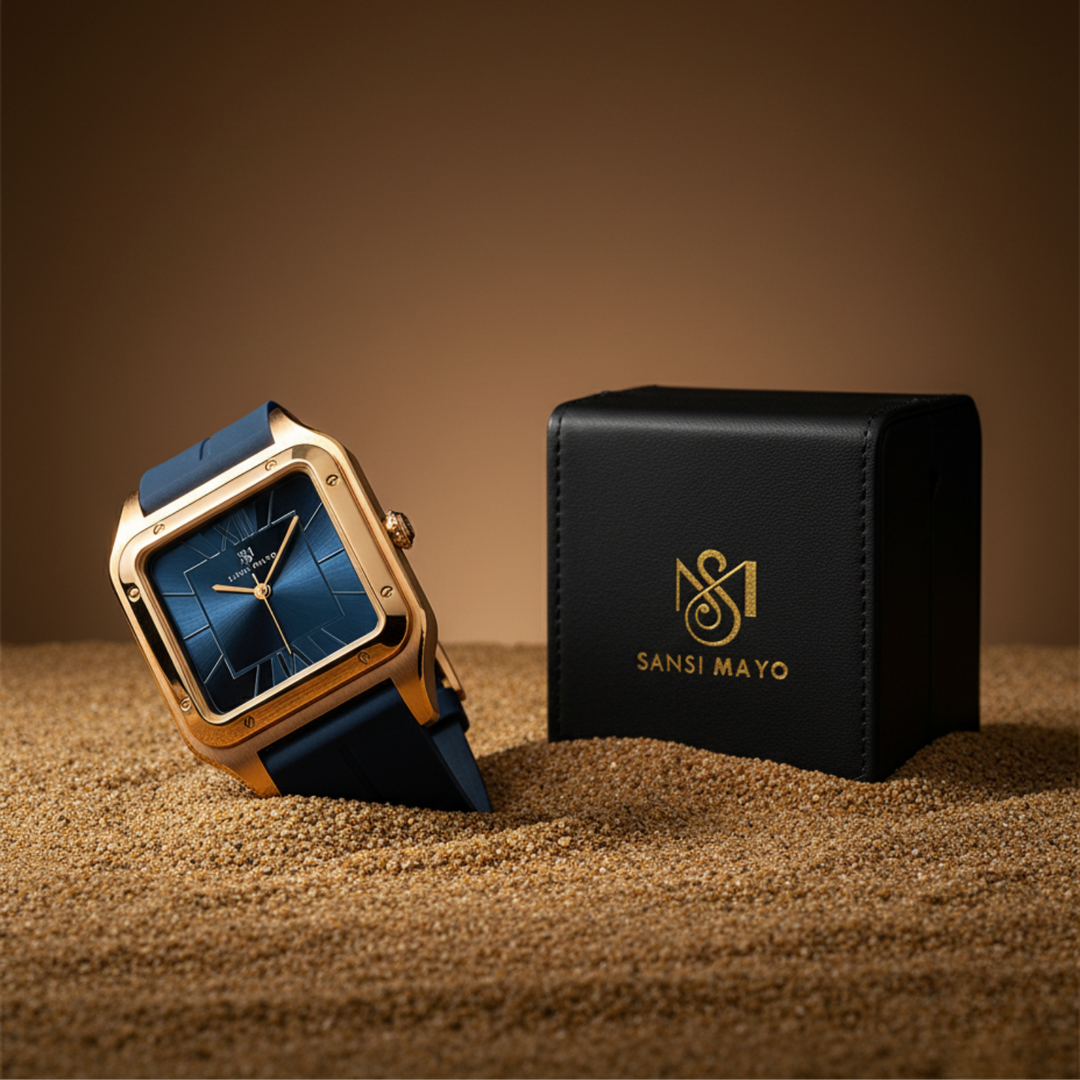 Royal Blue Square Analog