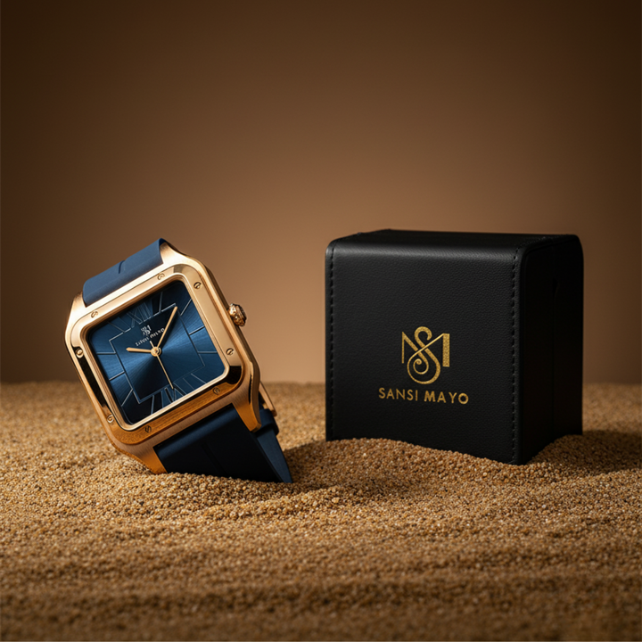 Royal Blue Square Analog