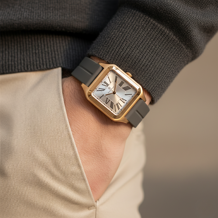 Graphite Grey Square Analog