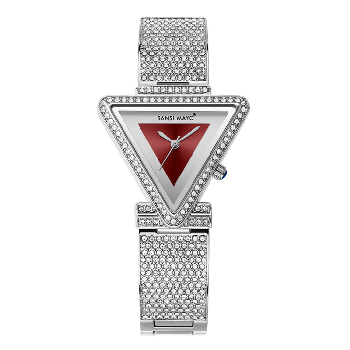 Dina Maroon Triangle Dial Women’s Watch