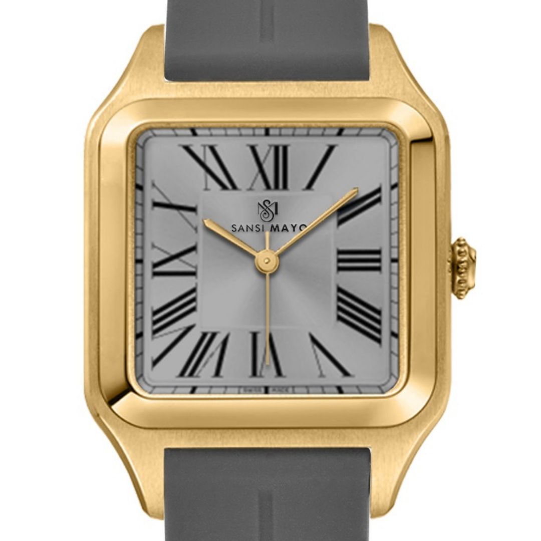 Graphite Grey Square Analog