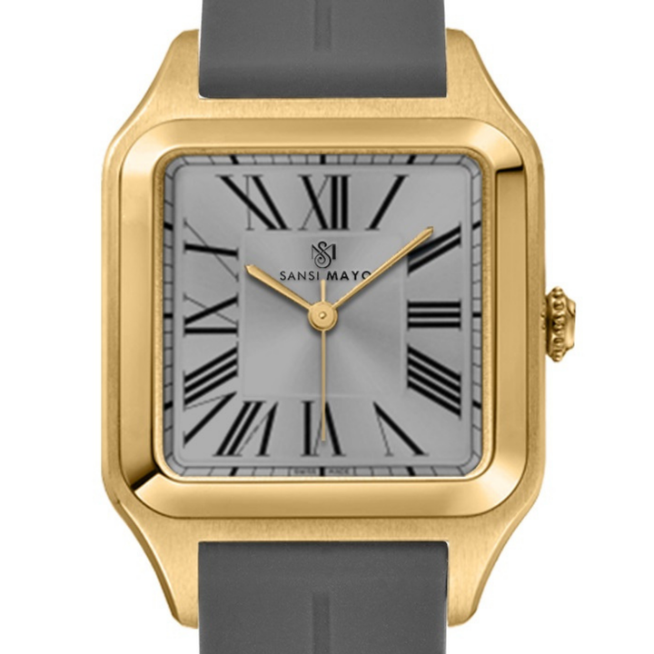 Graphite Grey Square Analog