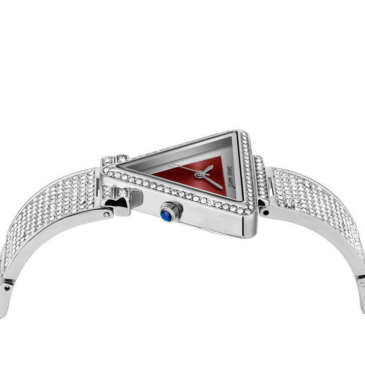 Dina Maroon Triangle Dial Women’s Watch