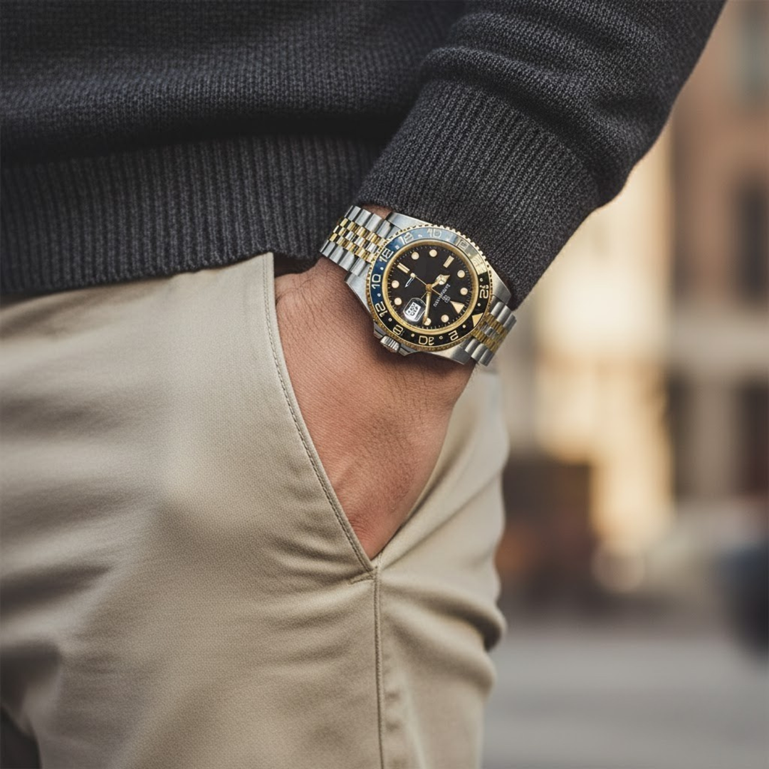 Black Silver Steel Analog