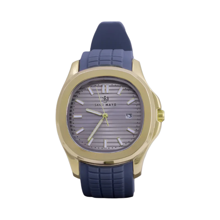 Round Gold Wrist Watch - Urban Gray